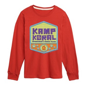 Boys' - SpongeBob SquarePants - Kamp Koral Kamp Koral Logo Badge Long Sleeve Graphic T-Shirt - 1 of 4