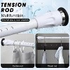 LunaLulinlk White Tension Curtian Rod No drill, 42 to 72 inch Adjustable Heavy Duty Shower Curtain Rod for Windows Bathroom Closet - 2 of 4