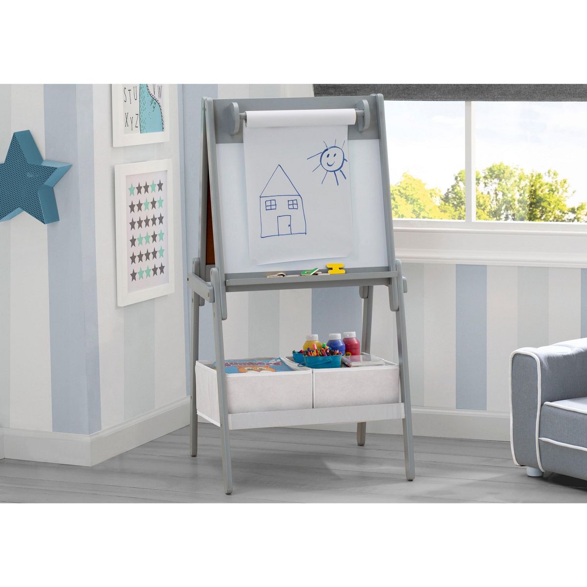 Delta Children Chelsea Kids Double-Sided Storage Easel - thumbnail 2