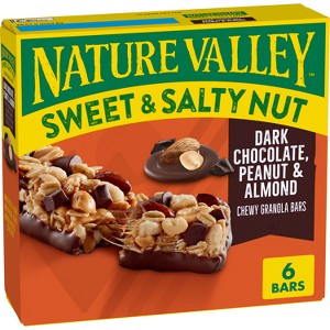 Nature Valley Sweet & Salty Dark Chocolate-Peanut & Almond Granola Bars - 7.4oz/6ct - 1 of 4