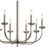 Kennewick™ 9 Light Chandelier Brushed Nickel - 2 of 3