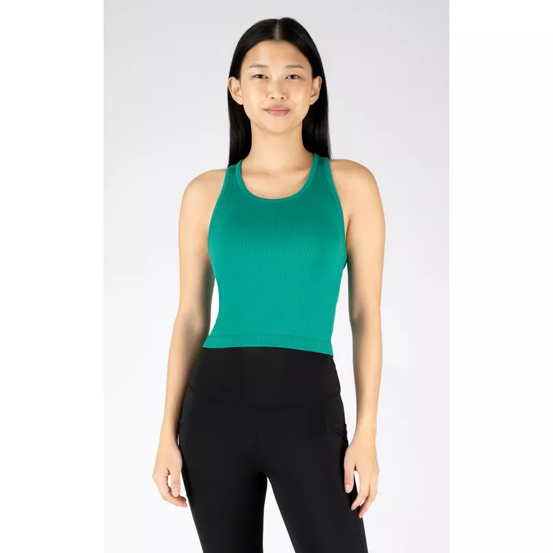 90 Degree By Reflex - Womens Ribbed Cropped Tank Top Botswana