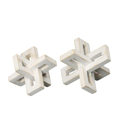 VIP Wood 5.75 in. White Table Top Accent
