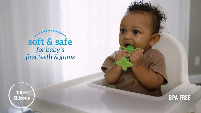 Dr. Brown&#39;s Peapod Teether &#38; Training Toothbrush - Soft &#38; Safe Silicone - 3m+, 2 of 10, play video