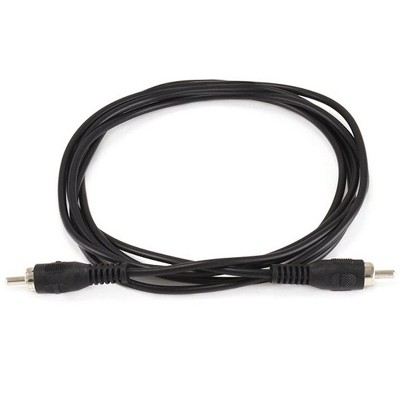 Monoprice Single-Channel Cable - 6 Feet - Black | RCA Plug/Plug Male/Male, ideal for short, low-frequency connections
