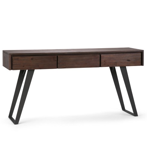 54 Devlin Mid-Century Wide Console Table Walnut Brown - WyndenHall