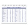 QuickNotes Desk/Wall Calendar, 3-Hole Punched, 11 x 8, White/Blue/Yellow Sheets, 12-Month (Jan to Dec): 2025 - 3 of 4
