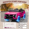 24V Licensed Cadillac Kids Ride On Car, 2-Seater Electric Vehicle w/ Remote, Music, LED, Shock Absorbers & Seatbelts - 4 of 4