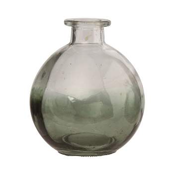 Transpac Glass 4 in. Clear Spring Globe Bud Vase
