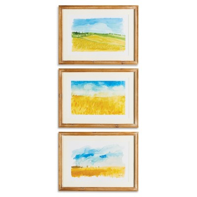 Plum & Post European Landscape Prints, Set of 3