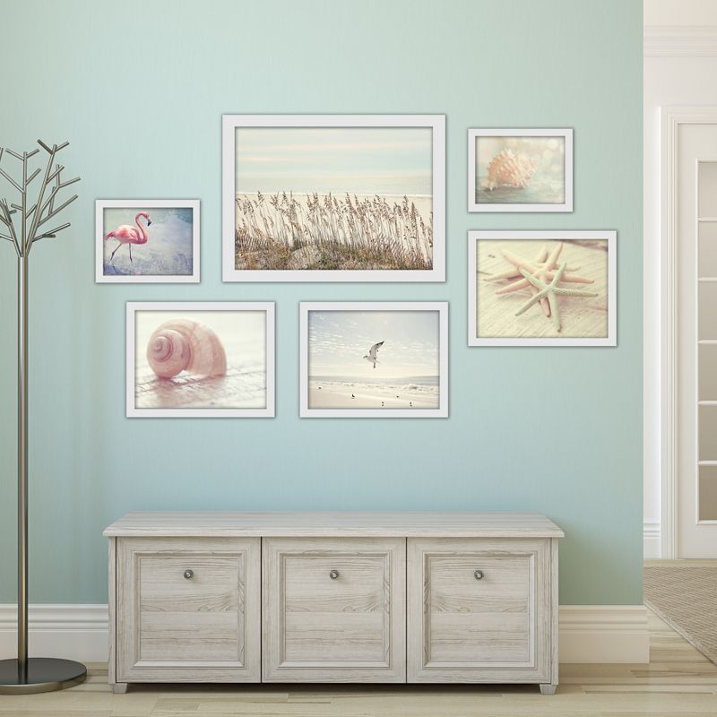Americanflat Coastal 6 Piece Framed Gallery Wall Art Set Coastal Beach House Photography By The Gingham Owl, 1 of 7