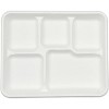 5 Compartment Square Biodegradable Divided Plates - Pack of 500 - Rani Brand Authentic Indian Products - 4 of 4