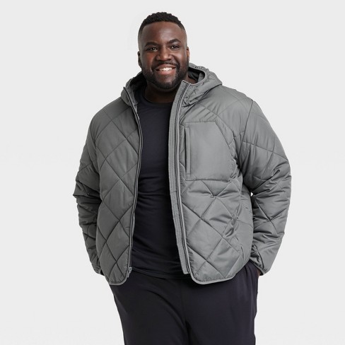Men's Big Lightweight Quilted Jacket - All In Motion™ Gray 5xl : Target