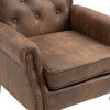 Wood Frame Armchair, Modern Accent Chair Lounge Chair with Sturdy Wood Legs for Living Room Bedroom - 3 of 4