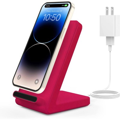 HANPURE Wireless Charger for S23-S20/S10-S9 +/Ultra, Note 20/10/9 Charging Stand for iPhone 15-12 Pro Max/Pro/Mini (Adapter Included)