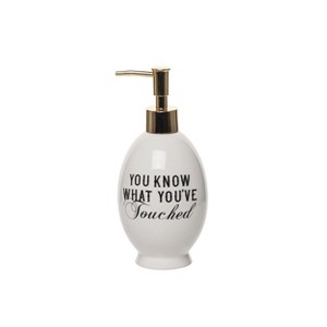 Totalee Gift You Know Soap Dispenser Ceramic White 16 oz - 1 of 2