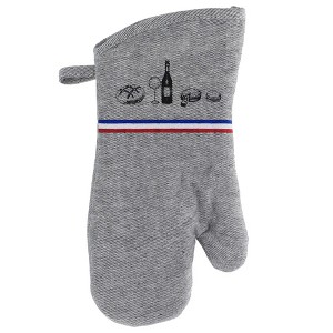 Evideco French Home Goods Chef's Choice Cotton Oven Mitt - Heat-Resistant Quilted Kitchen Glove with Hanging Loop - 1 of 4