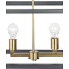 Progress Lighting Blakely 4-Light Linear Chandelier, Graphite Finish, Modern/Traditional, Steel Material - 4 of 4