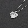 Granddaughter Necklace for Women by Ginger Lyne CZ Heart Pendant White Gold Plated - 3 of 4