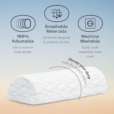Coop Home Goods Adjustable Memory Foam Bolster Pillow
