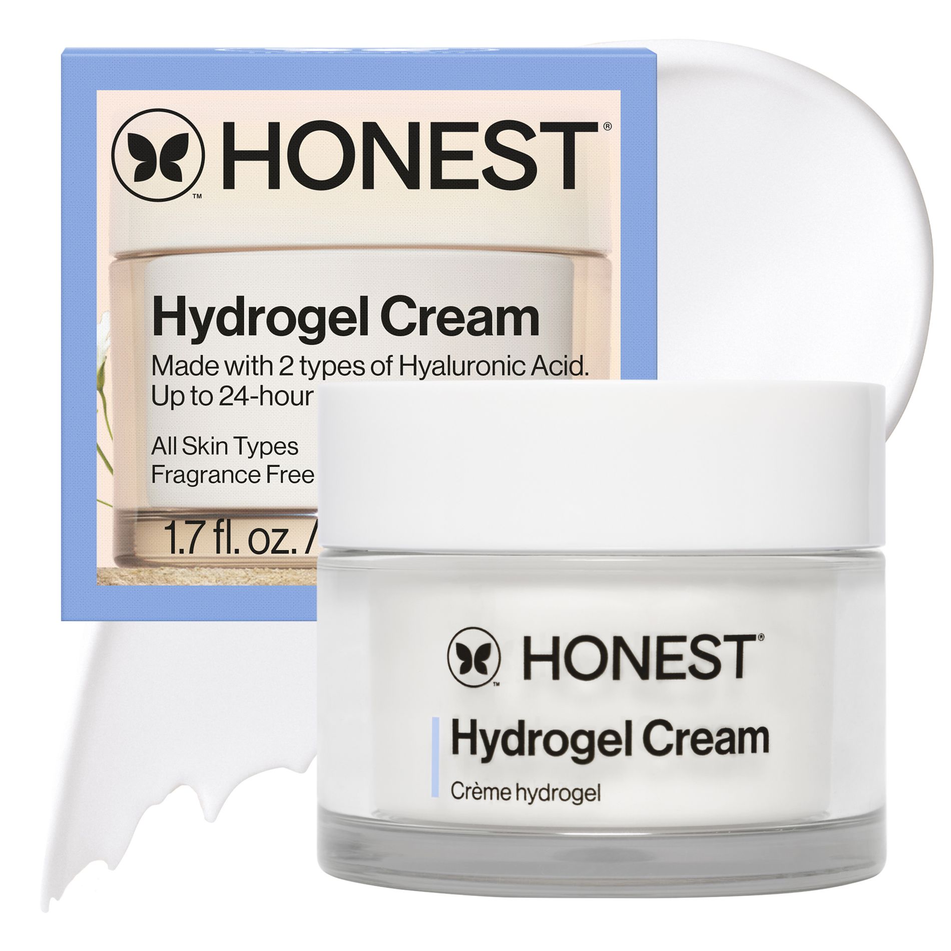 Honest Beauty Hydrogel Cream with Hyaluronic Acid - Travel Size - 1.7 fl oz