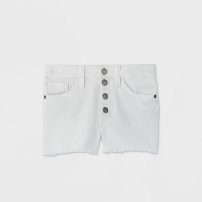target white denim shorts