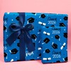 Big Dot of Happiness Blue Graduation Wrapping Paper, Class of 2026 Congrats Grad Party Gift Wrap Supplies, 24 in x 7 feet, 1 Roll - 2 of 4