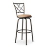 Set of 3 Camilla Adjustable Swivel Barstool Quarter Cross Back Peat Brown - Inspire Q: Microfiber Upholstery, Metal Frame - 2 of 4