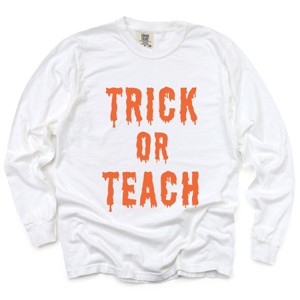 Simply Sage Market Trick Or Teach Garment Dyed Long Sleeve - 1 of 4