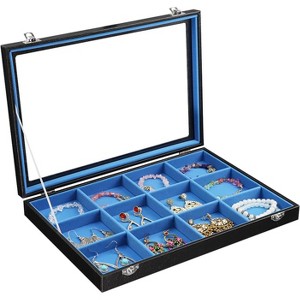 30-Grid Earring Organizer Tray with Clear Lid and Anti-Tarnish Protection - 1 of 4