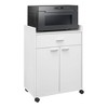 Kings Brand Furniture Northbury 2-Door Microwave Accent Kitchen Cabinet Rolling Cart - 2 of 4