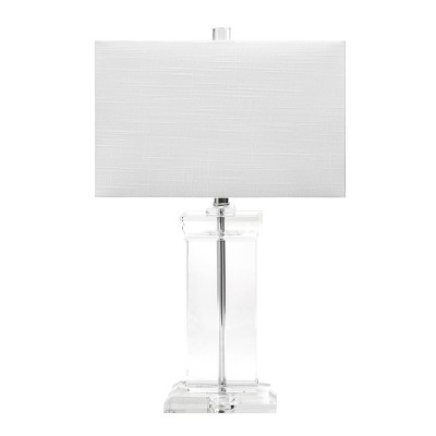 nuLOOM Toledo 25" Crystal Table Lamp Lighting - Clear 25" H x 9" W x 15" D