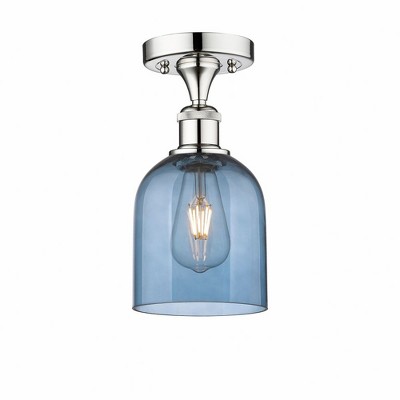 Bella - 1 Light Semi-Flush Mount In Industrial Style-9.63 Inches Tall and 5.5 Inches Wide