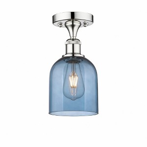 Bella - 1 Light Semi-Flush Mount In Industrial Style-9.63 Inches Tall and 5.5 Inches Wide - 1 of 1