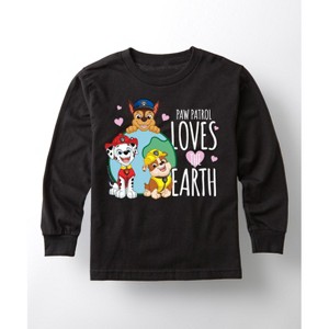 Boys' - Paw Patrol - Loves Earth Long Sleeve Graphic T-Shirt - 1 of 4