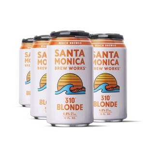 Santa Monica Brew Works 310 Blonde Ale - 6pk/12 fl oz Cans - 1 of 4