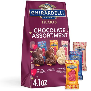 Ghirardelli Valentine's Hearts Assortment Chocolate Candy Bag - 4.1oz