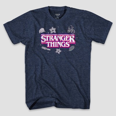 Adult Stranger Things Cymone Wilder Logo Short Sleeve Graphic T-Shirt - Heathered Blue