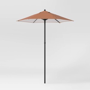 6' Round Outdoor Patio Market Umbrella with Black Pole - Room Essentials™ - 1 of 4