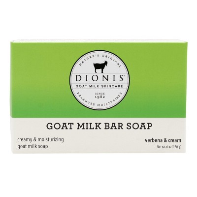 Dionis Goat Milk Bar Soap Verbena & Cream, 6 oz.