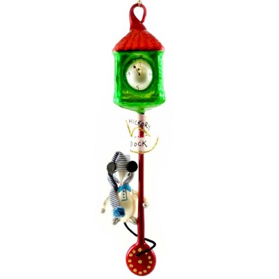 Italian Ornaments 8.75" Hickory Dickory Dock. Ornament Nursery Rhyme  -  Tree Ornaments