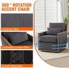 MOONMISS 360 Degree Corduroy Swivel Barrel Chair,Leisure Arm Chair for Nursery,Hotel,Bedroom,Office,Lounge - 3 of 4