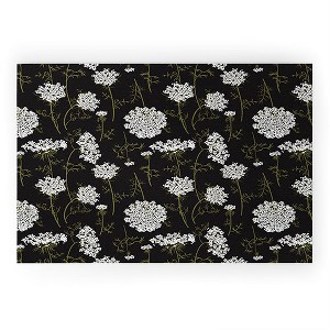 Iveta Abolina Queen Anne Lace Charcoal Large Welcome Mat - Deny Designs - 1 of 3
