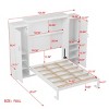 Full Size Murphy Wall Bed with Built-In Wardrobes, Space-Saving Foldable Wooden Platform Bedframe for Guest Room or Bedroom-The Pop Home - 4 of 4