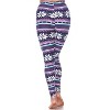 Women's One Size Fits Most Printed Leggings - One Size Fits Most - White Mark - 3 of 3