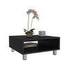 FURNIinspire Coffee Tables Modern Square Coffee Table, Side Table, Living Sofa Table With Open Storage For Home, Office, Black, 23.6"*23.6"*10.6" - 4 of 4