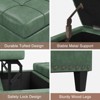 Faux Leather Lift-Top Coffee Table Ottoman, Large Upholstered Footrest Stool Toy Box Storage - 4 of 4