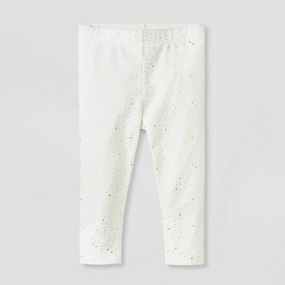 Image of Baby Girls' Jersey Leggings - Cat & Jack™ Cream 3-6M