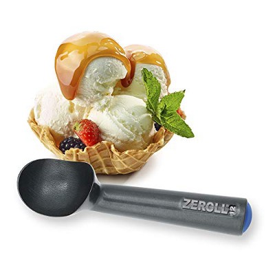 Zeroll 1012-ZT Zerolon Hardcoat Anodized Commercial Ice Cream  24 Scoops per Gallon, 3-Ounce, Black