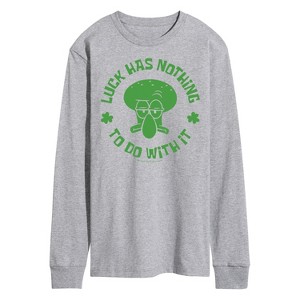 Men's - SpongeBob Squarepants - Squidward Luck Long Sleeve Graphic T-Shirt - 1 of 4
